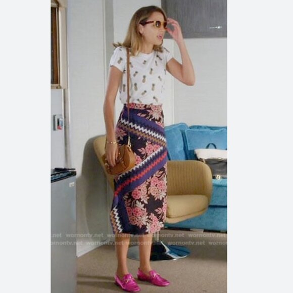 MSGM Printed Silk Crepe de Chine Skirt - Picture 5 of 15